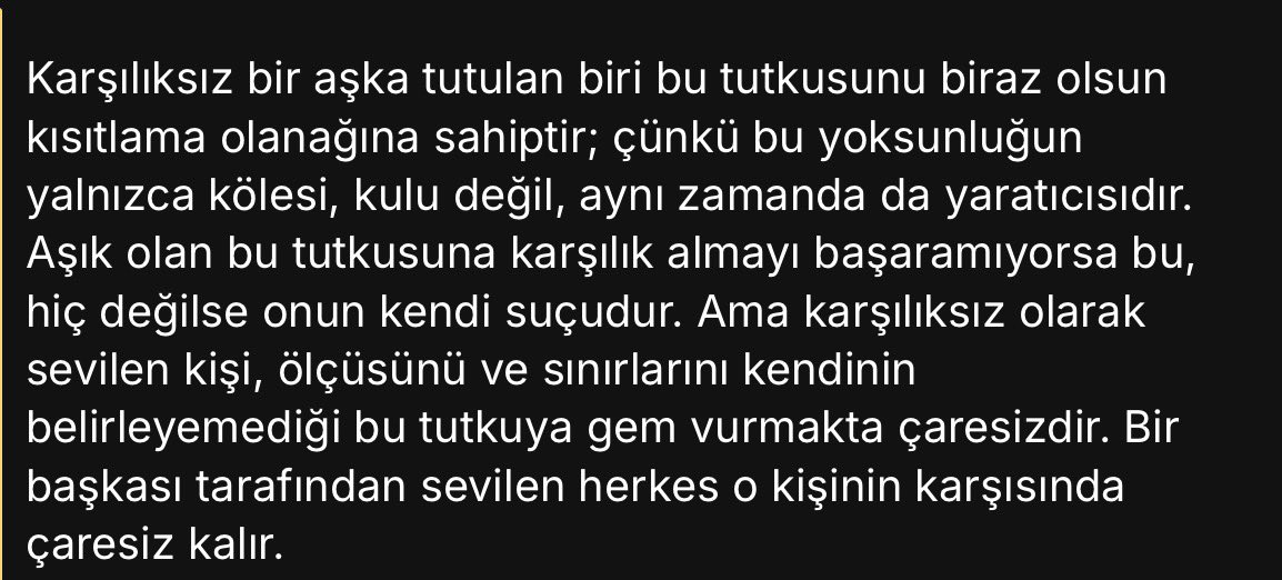 Tabii yazar insanın hali bi başka oluyor benim kıvranarak anlatmaya çalıştığım meseleyi şöyle çat diye özetlemiş Stefan Zweig