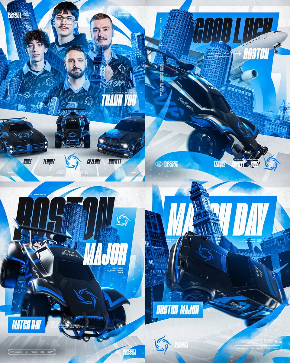 Rocket league Boston Major graphic line for <a href="/FiveFears/">Five Fears</a> 💙