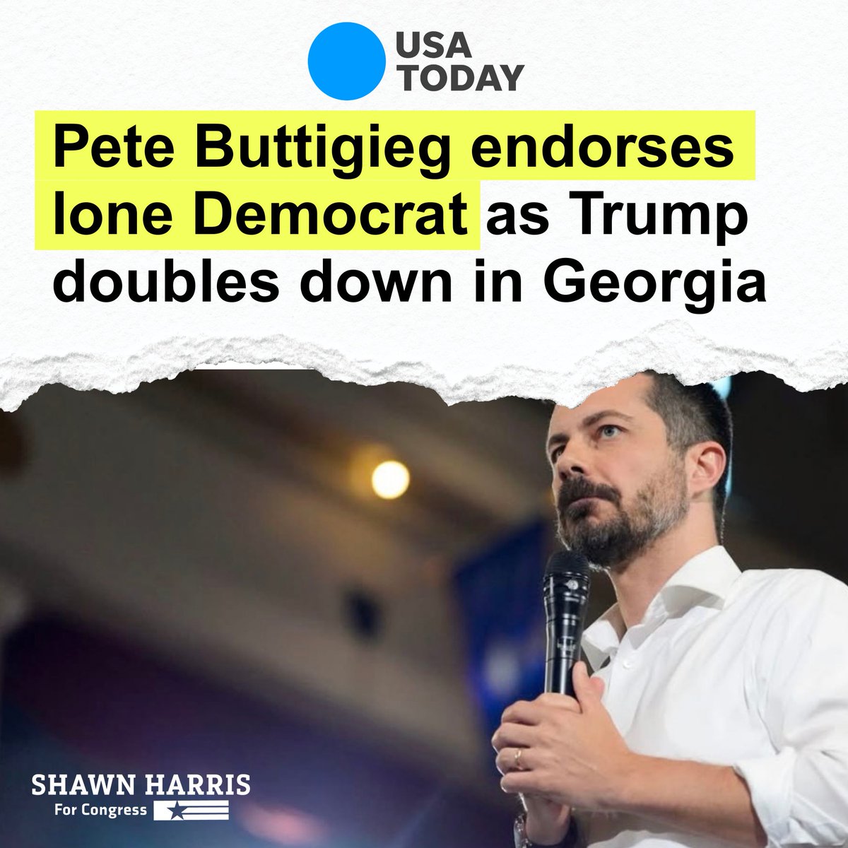 "There's no such thing as a permanently red state or district, and I believe Shawn Harris has the background and values to bring together and win." 

READ MORE: usatoday.com/story/news/202…