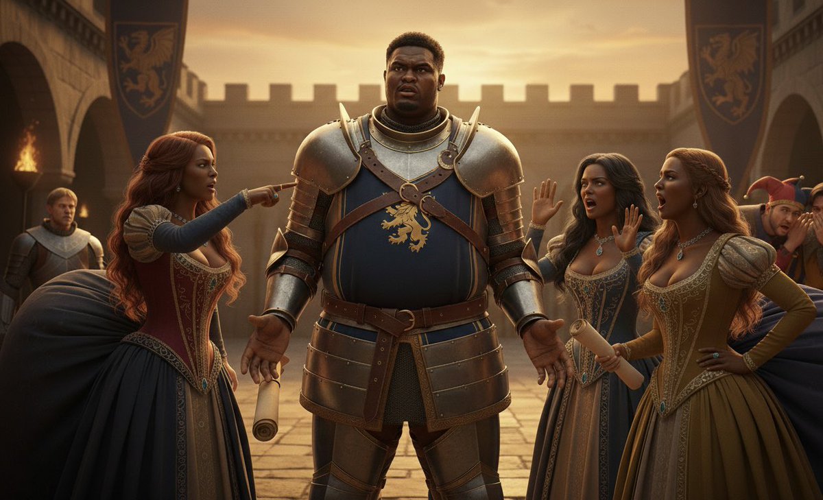 Ser Zion the Well Fed of House Williamson, blessed with strength of ten men,

yet undone time and time again
by the Ladies of Sculpted Sorcery.

The realm is not surprised.

(Via Flea BBLottoms)