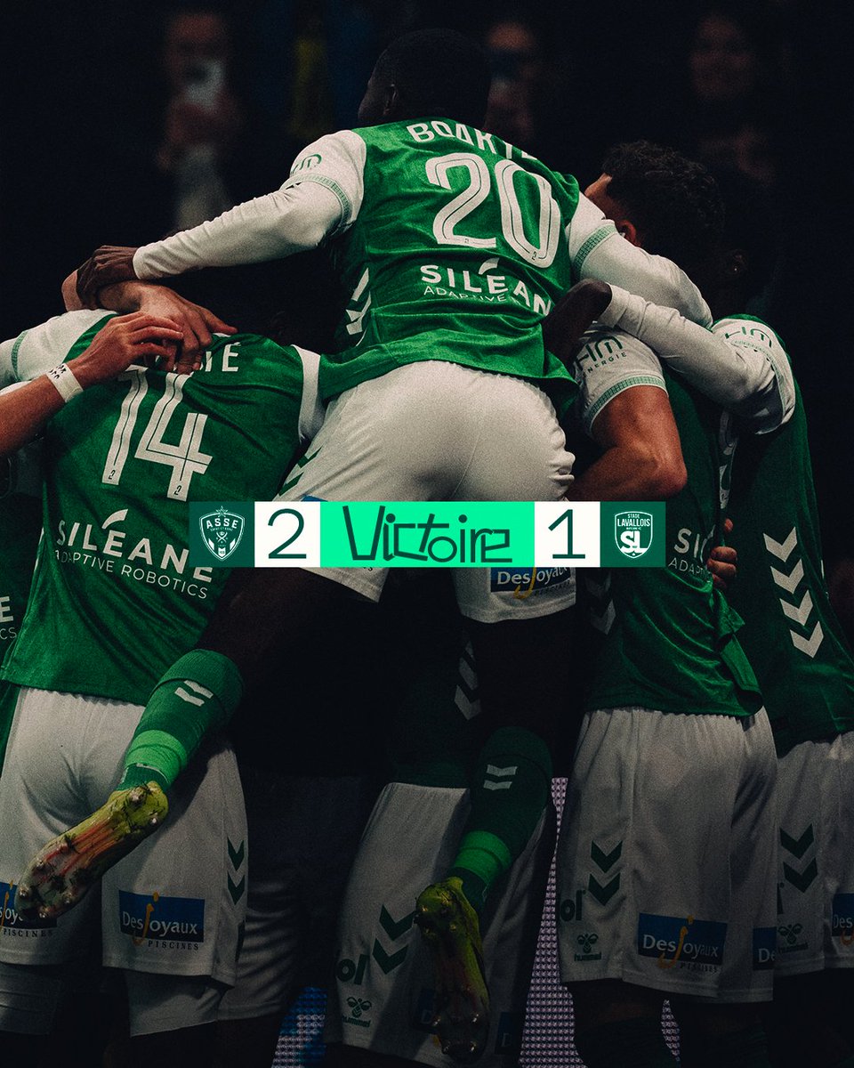 90e+5 : Troisième succès de rang pour les Verts, plus que jamais dans la course à la montée ! Allezzz ! 👊

💚 2-1 🟠 #ASSELAVAL
