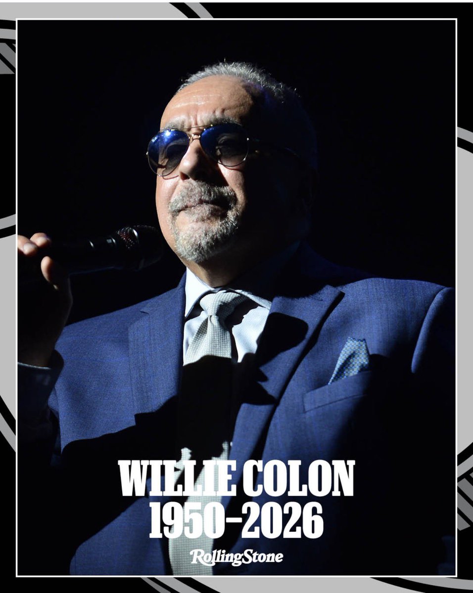 Triste pérdida… Gracias por tu música, por tu conciencia y por no callar nunca…
por abrazar con tu voz la lucha y la esperanza de Venezuela 🇻🇪 
Vuela Alto 🕊️ 

#WillieColon #RIP