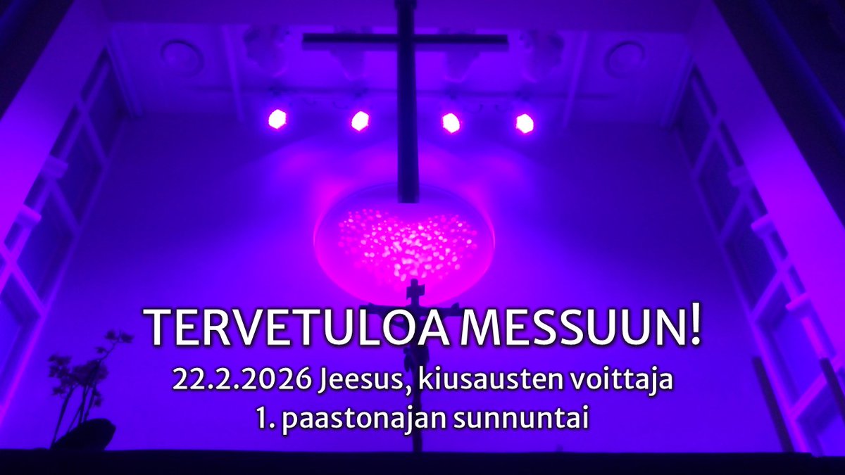 LutherKirkkoHki's tweet photo. "Koska hän on itse käynyt läpi kärsimykset ja kiusaukset, hän kykenee auttamaan niitä, joita koetellaan."*
Tervetuloa Helsingin Luther-kirkon 1. paastonajan sunnuntain messuun su 22.2. klo 16! 🕓 Tervetuloa! 🙂
Fredrikinkatu 42, Kamppi
*Hepr. 2:18
@sleyfi #messu #kirkko https://t.co/gYBIYOqsV1