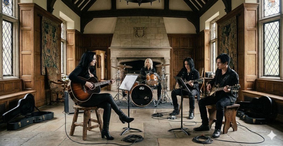 RealJCWarren's tweet photo. Thrilled to share that I’ve finished drafting Book Two of my Gothic horror series. Here’s a Great Hall reenactment of Celeste Noir &amp; the Wicked Saints-the heartbeat of this book’s darkness. @bookendslit
#Writingcommunity #amwriting #Gothicfiction #GothicHorror #GothRock #Goth https://t.co/5LBir2R2R7