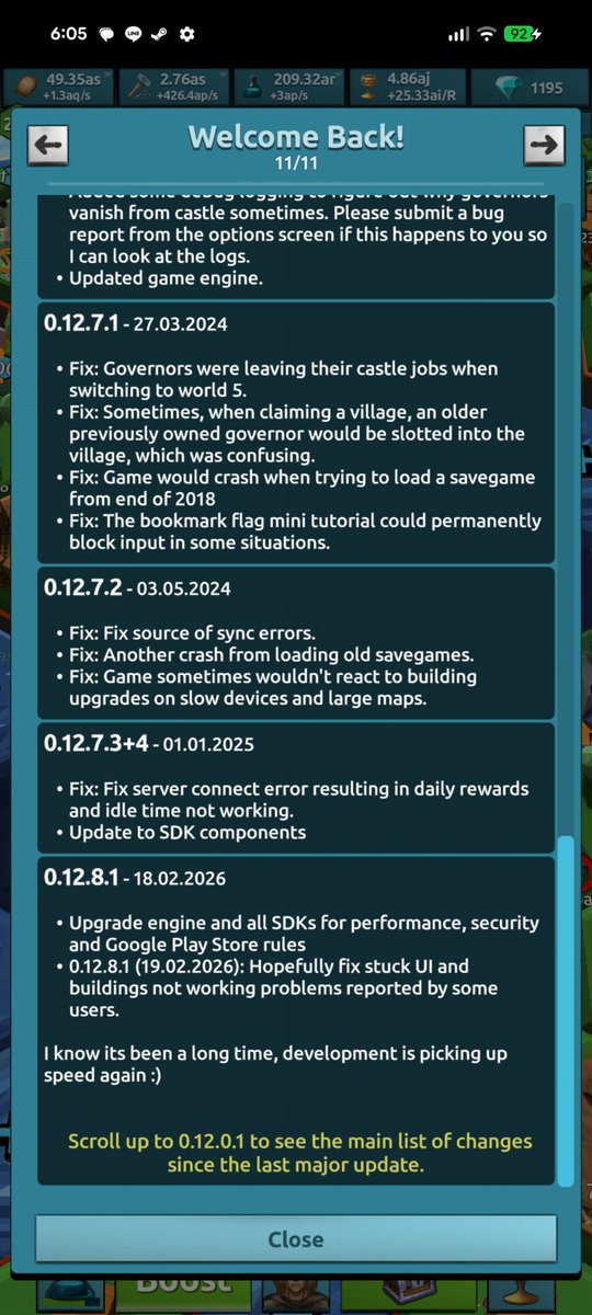 battamon4's tweet photo. 1年ぶりじゃないか。待ちわびたぞ。無理せず毎秒アップデートしていけ。
#IdleKingdomClicker https://t.co/xoevcnTbFT