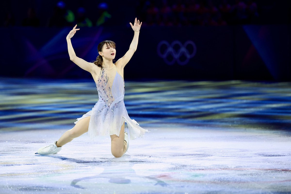 miyazaki_hochi's tweet photo. エキシビションで
演技する #坂本花織 ✨

#milanocortina2026 https://t.co/nfncy0HetK