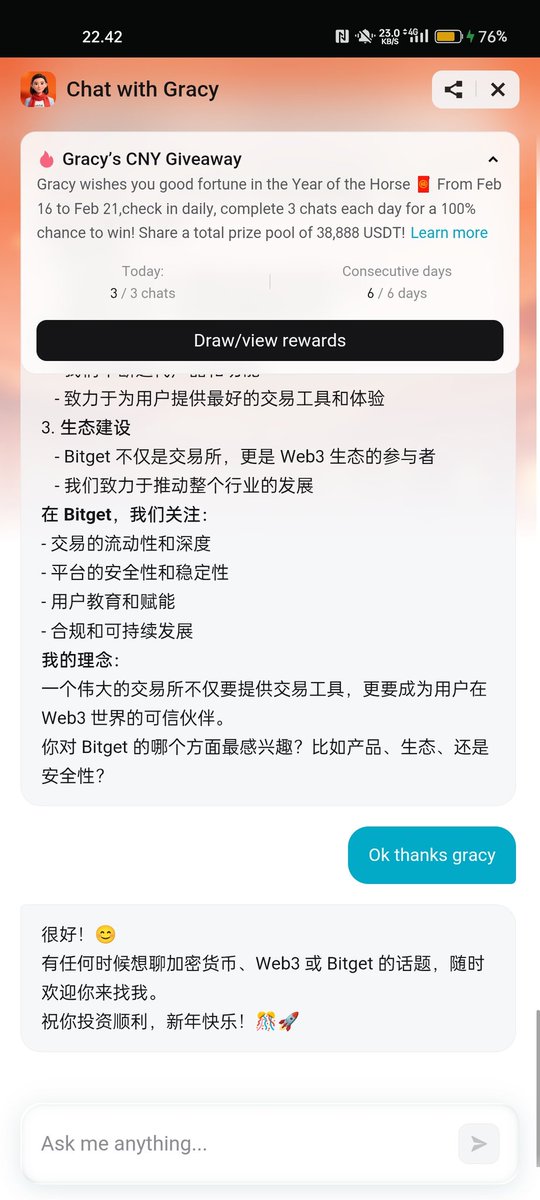 AndrianBDM's tweet photo. @bitget Is this no longer available? I've completed Gracy's assignment but can't log in. https://t.co/Vrp9bIcsOr