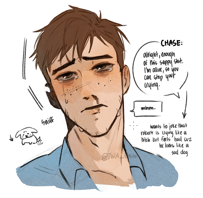 drawing his hair pmo so i made him cry #dispatch #robertrobertson