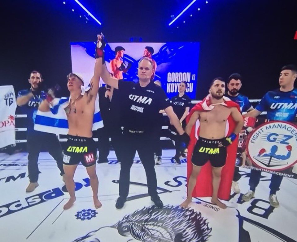 YES! Israeli fighter Ahavat Hashem Gordon just demolished his openly anti-Israel Turkish opponent in TWO rounds.

What a fucking win. 🇮🇱