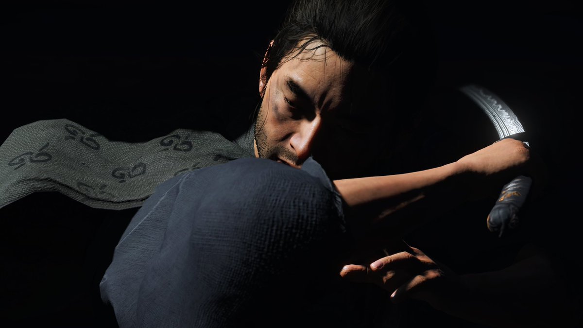 #GhostOfTsushima 
#ゴーストオブツシマ
月の肩構えのかっこいい境井様です。

早朝から不快なチャットみちゃったのでバッサリやってもらいたいぜ……