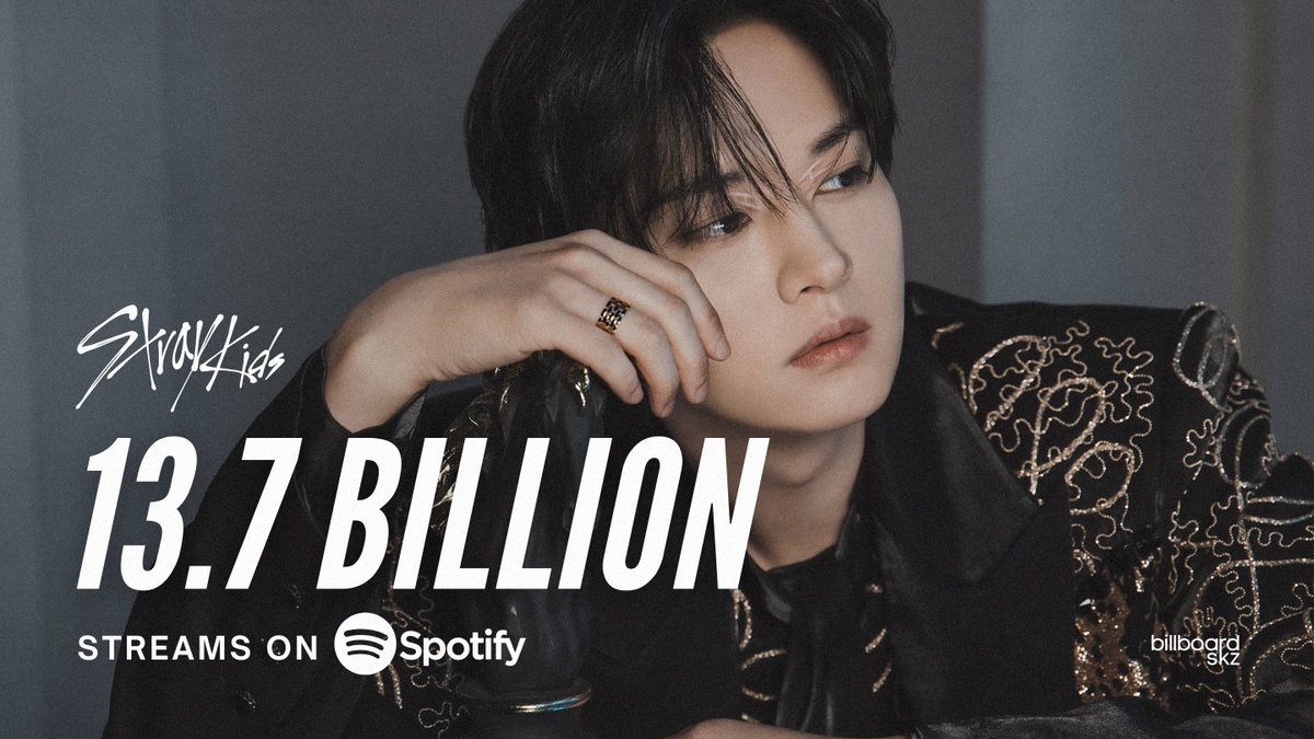 StrayKids has now surpassed 13.7 BILLION streams on Spotify –– the