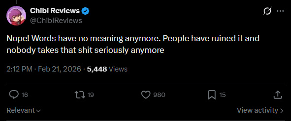 Why did you delete your post???

Was it because I ratioed you into the ground about how your buzzwords of calling me a Nazi means nothing?

Didn't get the response you wanted? Next time buy bots to give yourself 100K likes in 2 hours with you only having 20 comments on the post.