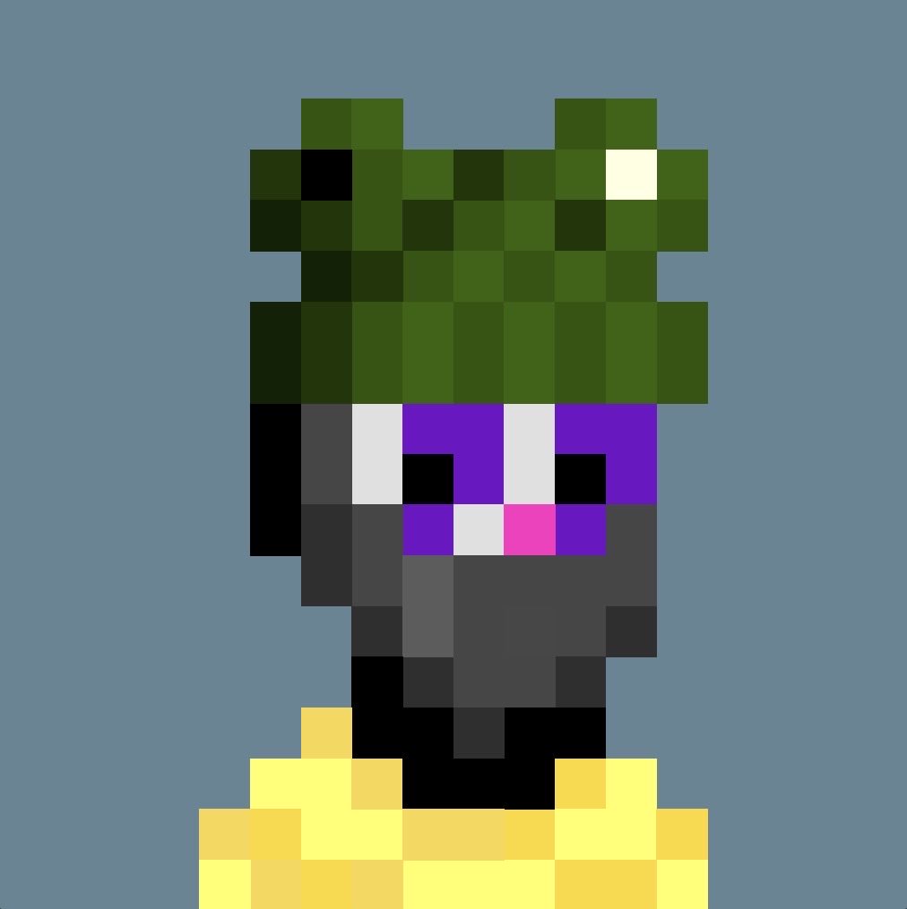 I missed the mint but guess what!? 

There’s only 3 Mask + Joker (Banger Style) with the Green 🐸 Beanie traits and this 1 is mine! 

<a href="/suitedriot/">Suited Riot</a>