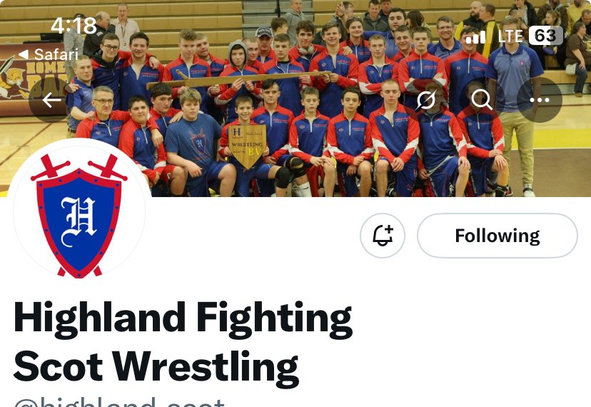 Highland Fighting Scots Baseball tweet media