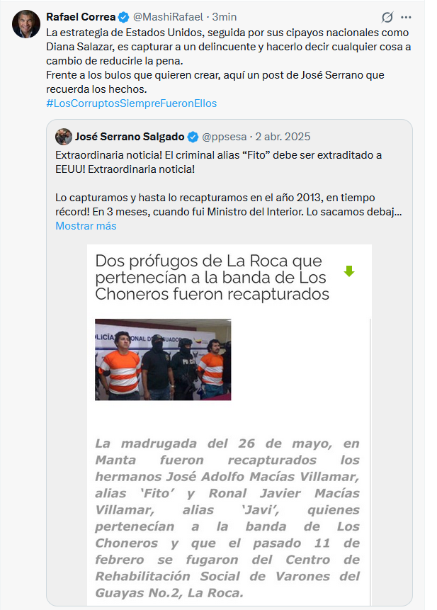 Se le duerme el diablo al prófugo de la justicia ecuatoriana alias memeluco.

.