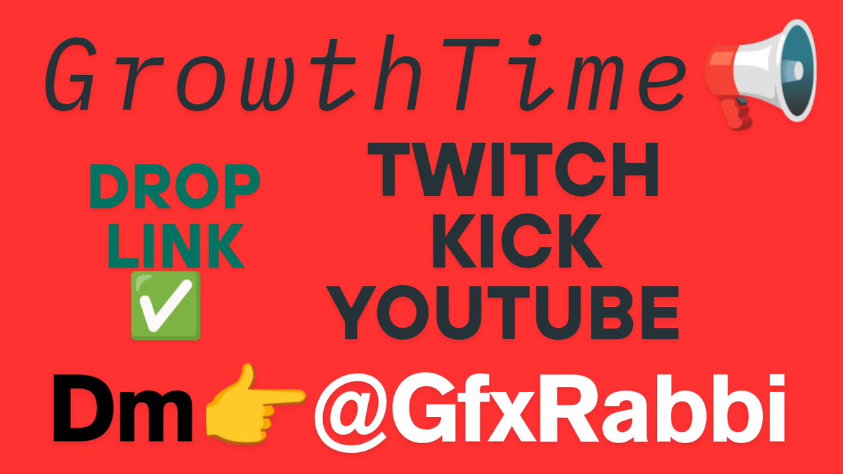 Promotion Time📢📢🚀

1. Like❤️
2. Comments✅
3. Reposts🔄
4. Drops link yt/twitch↩️

Follow👉 <a href="/DynastyK1NG/">OT Dynasty | 🎮</a> 🥰

Dm me &amp; <a href="/gfx_garage/">GFX & Stream Promo📢</a> for spacial promo📩🚀

#yt
#kick
#twitch
#streamer
#gaming
#KickStreaming
#twitchstreamer