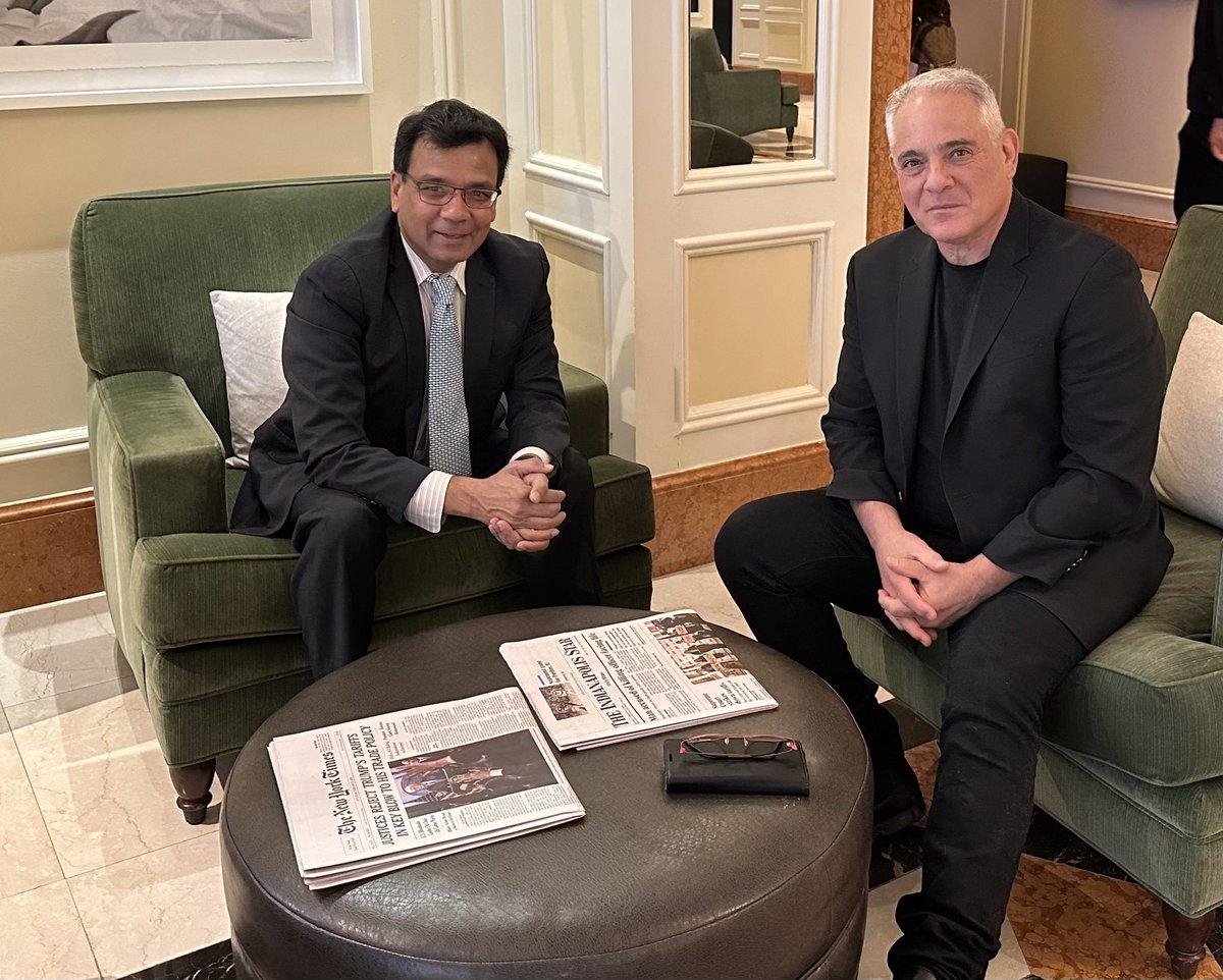 Great meeting with Amb. <a href="/ronenhoffman/">Dr. Ronen Hoffman</a>, former Israel’s Amb. to Canada (2021–2023) and current President of Electric Infrastructure Security (EIS). Strong conversation on energy resilience and critical infrastructure. Welcome to Indiana! 🇺🇸🇮🇱 🇮🇳 Thank you, <a href="/lola_hatton/">Laura Hatton</a>!