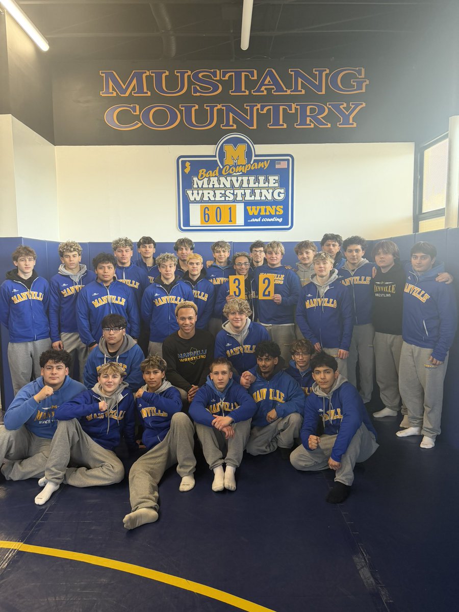 HorsePowerMHS's tweet photo. The Mustangs finish the team season 32-1 tying the state record for dual meet wins in a season.  We also hit 600 W’s as a program with our win over South Brunswick.

The Road to AC begins with the district tournament next Saturday at Hunterdon Central 

@Jake_Aferiat @HSSportsNJ https://t.co/KBGNTy6pV8