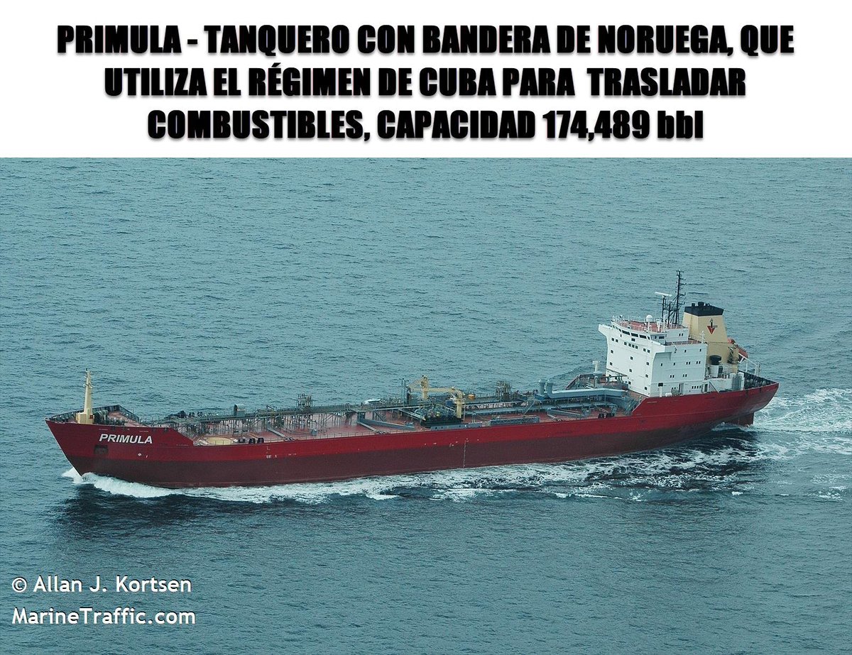FlconEYES's tweet photo. ⚓️ #PRIMULA – IMO 9038593
Tanquero de combustibles rentado bajo bandera de #Belize, operando en cabotaje interno bajo control del @PartidoPCC.

Zarpó de #Matanzas rumbo a #Moa (arribo previo desde #Moa-#Nuevitas el #18Feb), con calado 10.3/10.33m — prácticamente a plena carga. ⛽📊

Mientras el pueblo enfrenta escasez, la prioridad estratégica del PartidoPCC sigue siendo sostener la extracción de #Cobalto y #Níquel en Moa por @Sherritt_Intl, generando miles de millones que terminan en circuitos financieros offshore (como #Panama) 💰🌍 antes que garantizar combustible básico para la población.

#Now #Cuba #AIS #cubarcos #Geopolitics #EnergyCrisis #Breaking #Caribbean #21Feb