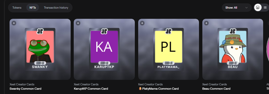 Xeet Creator Cards I minted on Abstract are now showing up with images in my AGW. 

Nice!!

<a href="/xeetdotai/">xeet</a> <a href="/AbstractChain/">Abstract</a> ✳️