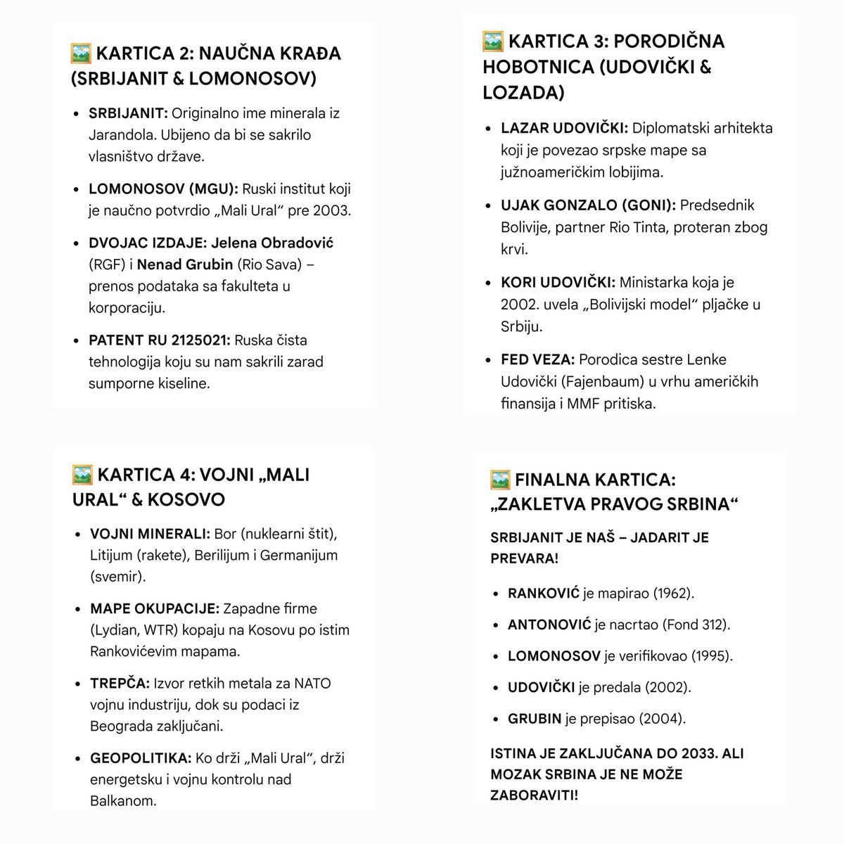 DanijelaRankov4's tweet image. Sva vlast od 2000-e do danas mora da bude procesuirana, isto kao i mnogi geolozi.
Kori Udovički, Grubini- najodgovorniji.... Sve se zna
Od Tita do Rio Ti(n)ta
Hvla dedi i svim njegovima ❤️