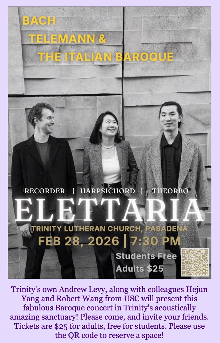 Trinity Lutheran Church Pasadena (@pasadenatrinity) on Twitter photo 