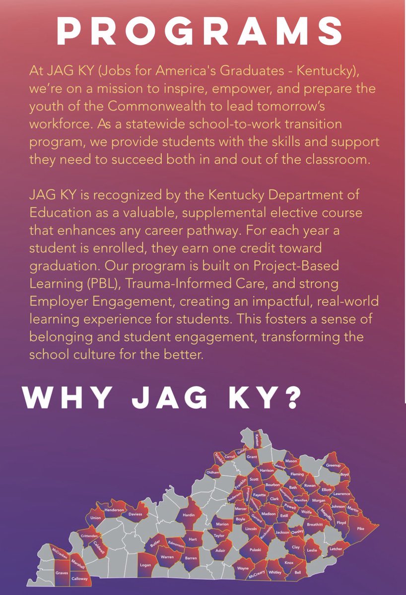 DavidT4WV's tweet photo. Closing out the day learning about a powerful program available to KY students.  JAG - Jobs for America’s Graduates Kentucky. JAG supports students with the highest needs, giving them skills, direction, and purpose for a successful future in college, careers or military. #KSBA26 https://t.co/nr1lF5MF0u
