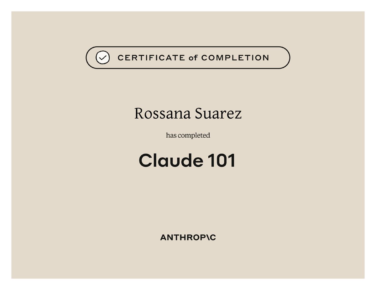 Claude 101 es un curso gratuito clave para aprender a usar IA en el trabajo real.Prompts, automatización, integración con herramientas y workflows completos.

La IA no es hype. Es una skill. 🔥

 anthropic.skilljar.com/claude-101

#Claude #AI #DevOps #Automation #RoxsOps