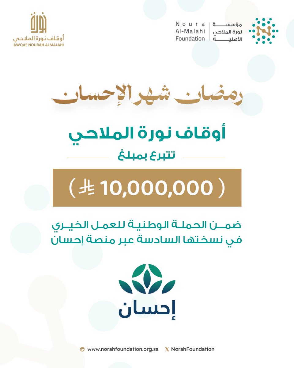 مؤسسة نورة الملاحي الأهلية tweet media