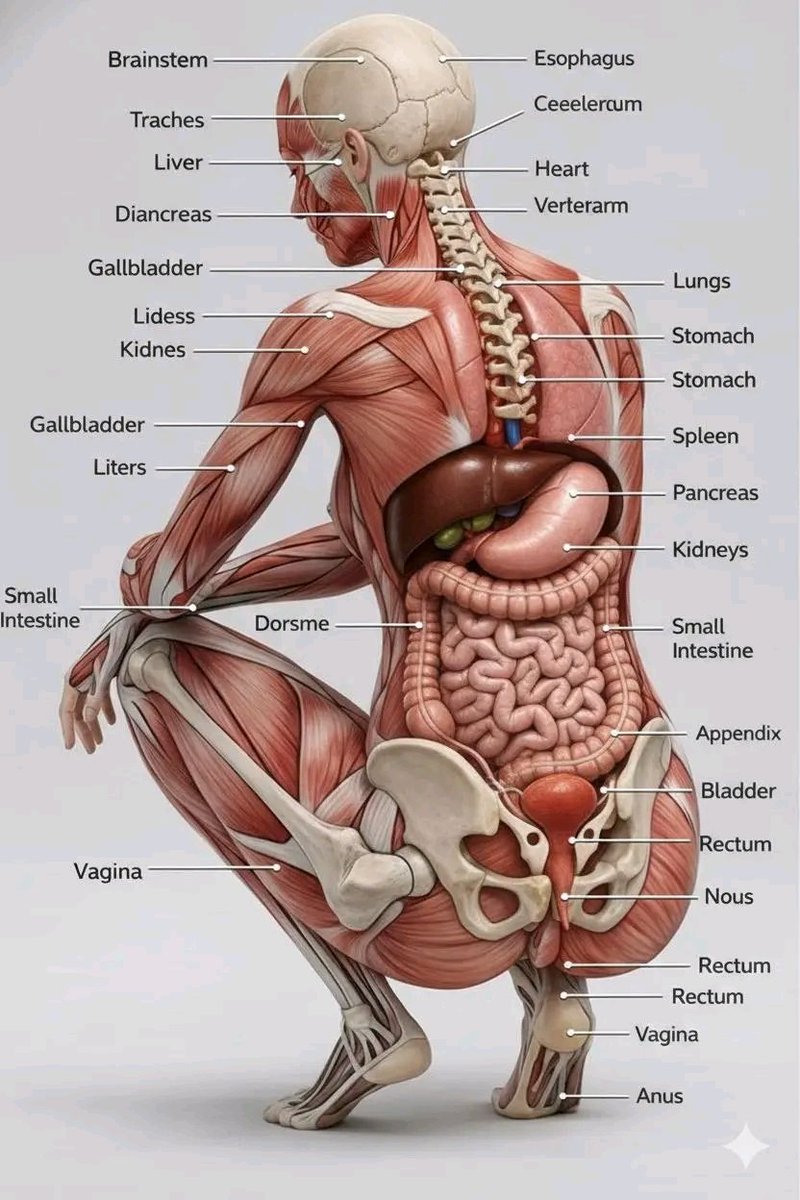 UwiriJanvier's tweet image. Inside the human body, every organ works silently to keep life moving forward 🫀🧠  
From breathing to digestion, this complex system never takes a break.  
Understanding your body is the first step toward better health and awareness 🌱

#HumanBody #Anatomywareness