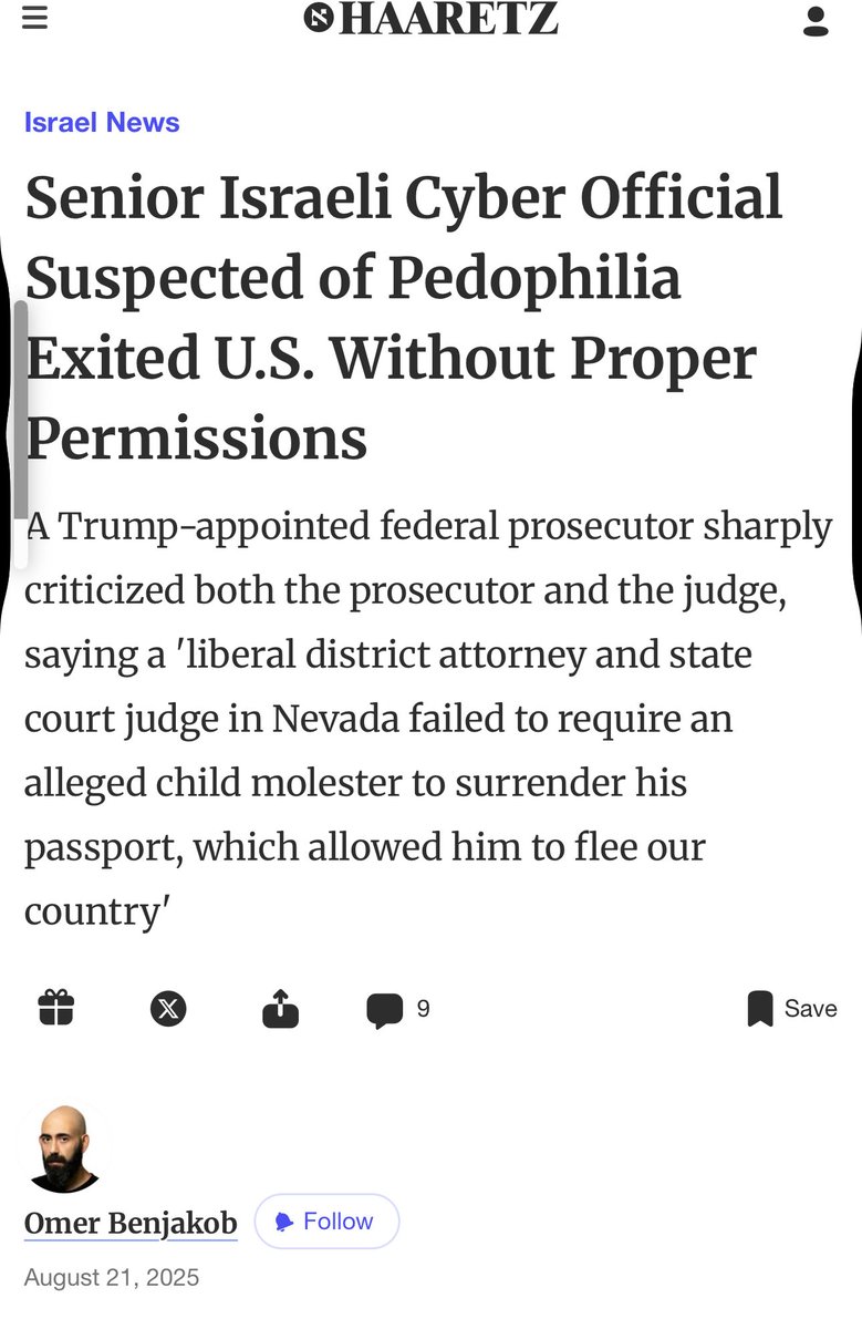 JRGhaddar's tweet image. Israel is a pedo haven.  And you have done nothing to protect Americans and insure justice.  “Ambassador”

You should resign.