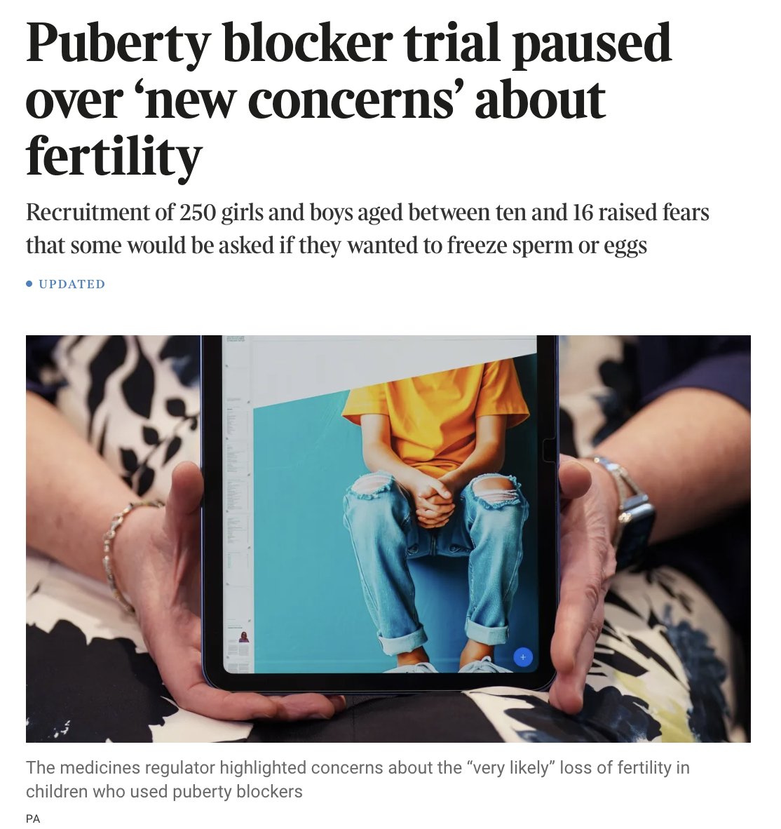 _CryMiaRiver's tweet image. Me at 12: I will never want kids.
Me at 16: I will never want kids.
Me at 18: I will never want kids.
Me at 25: I will never want kids.
Me at 30: I NEED TO HAVE A BABY RIGHT AWAY.

Sterilising healthy adolescents is a crime. Pausing the trial isn't enough. It must be abolished.