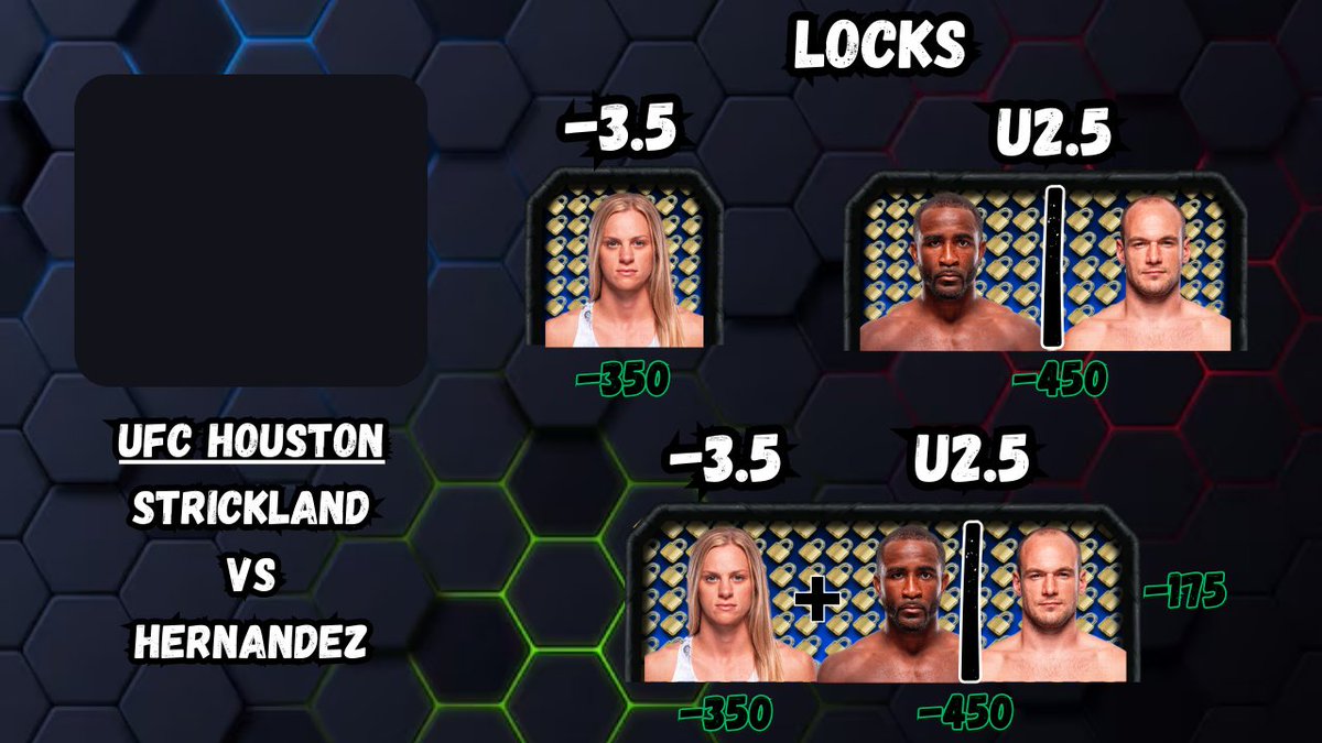 FunkyPicksMMA's tweet photo. Didn't have time to make a video but that's not gonna stop us from cashing. #UFCHouston #mma #betting #ufc https://t.co/77mhjx9bO1