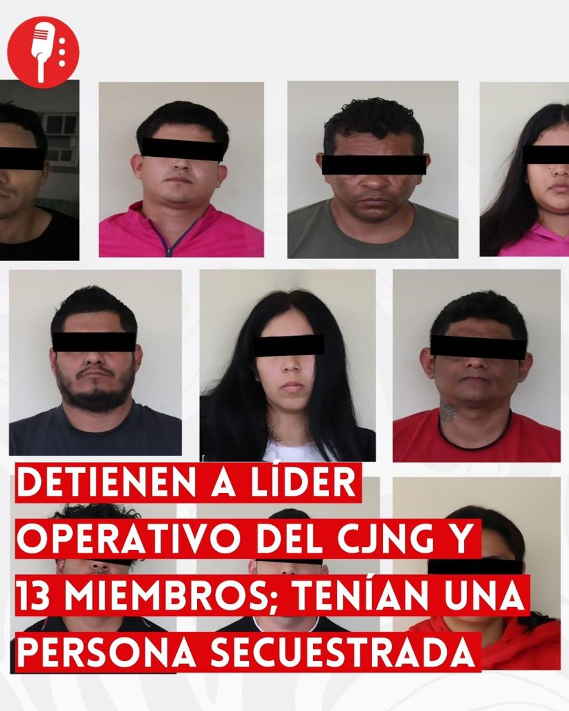 ReporterosMX_'s tweet photo. ⭕ OJO | DETIENEN A LÍDER OPERATIVO DEL CJNG Y 13 MIEMBROS EN VERACRUZ; TENÍAN UNA PERSONA SECUESTRADA

Un operativo de 13 cateos simultáneos coordinado entre autoridades federales y estatales culminó con la detención de 14 presuntos integrantes del CJNG, entre ellos Israel “N”, señalado como líder operativo en la zona de Boca del Río. Las acciones permitieron el rescate de una persona privada de la libertad.
https://t.co/rkqxye7PFc