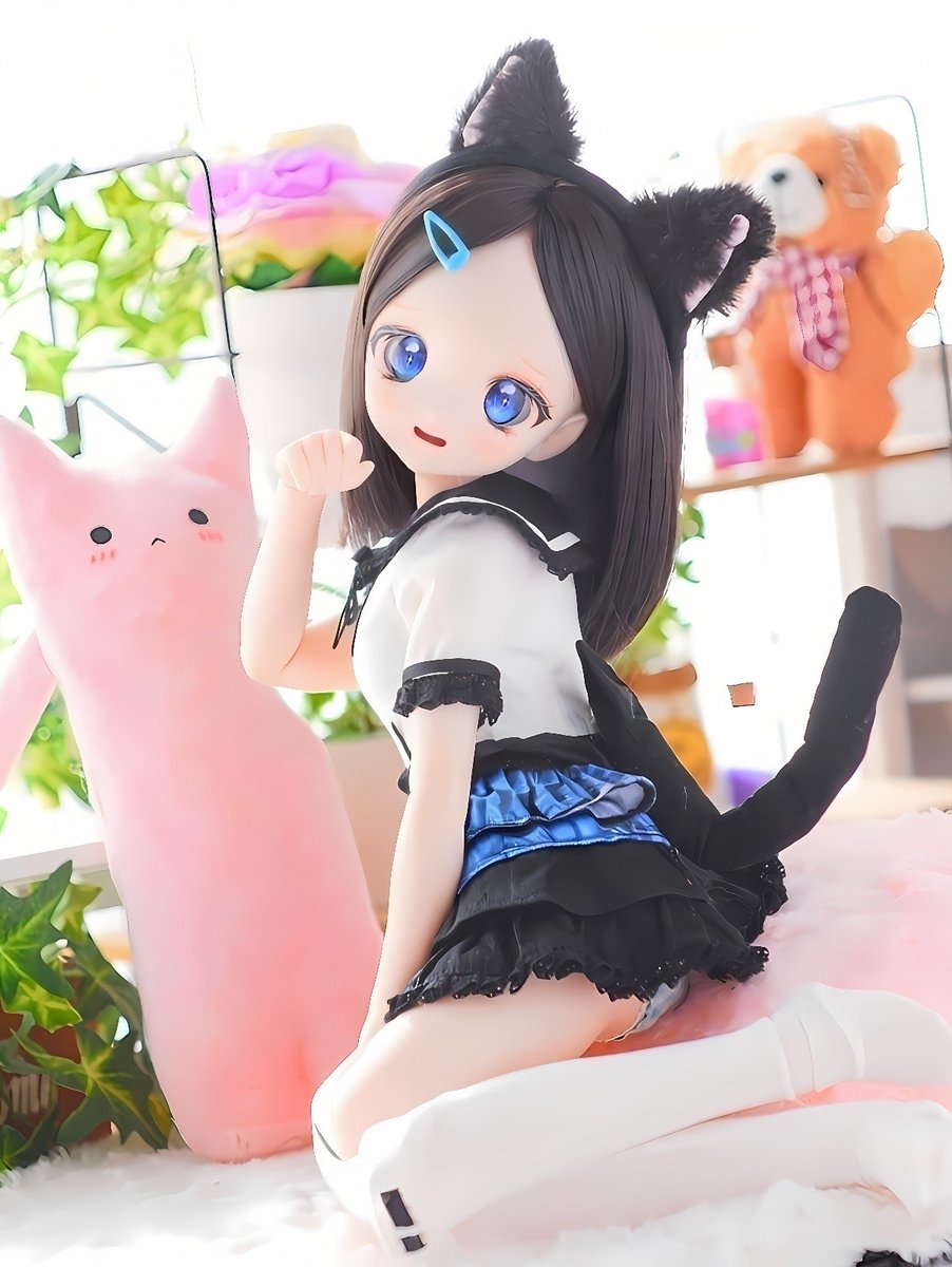 「に...ゃ....ぁ...」🐾
#メルステっ子　#猫の日