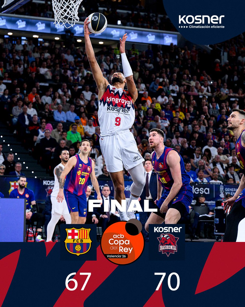BaskoniaEUS's tweet photo. AMAIERAAAAAAAAAAAA

Harrotasuna eta izaera 🔵🔴

Garaipena Bartzelonaren aurka Roig Arenan

Errege Kopako finalean gaude 🔥🔥 https://t.co/bme0s1PzMF