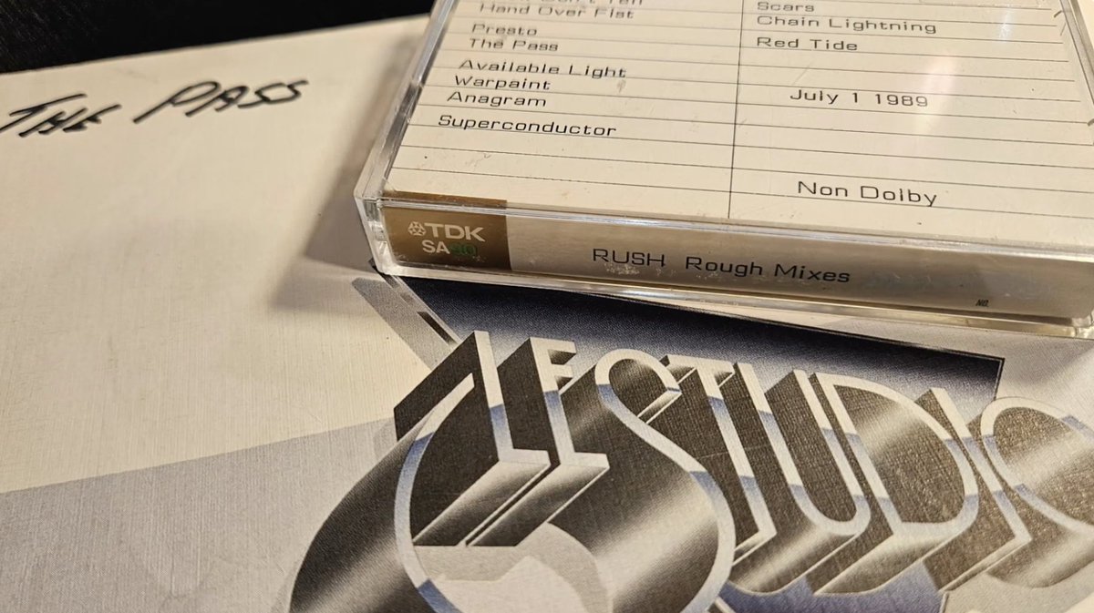 rushisaband's tweet photo. A #Rush fan recently acquired an old rough cut demo tape of Rush's Presto that had been discovered amongst the belongings of a former Alex Lifeson guitar tech who passed away, and shared it all online via YouTube ... https://t.co/zxYl7CeijP https://t.co/r7Pc87yAhJ