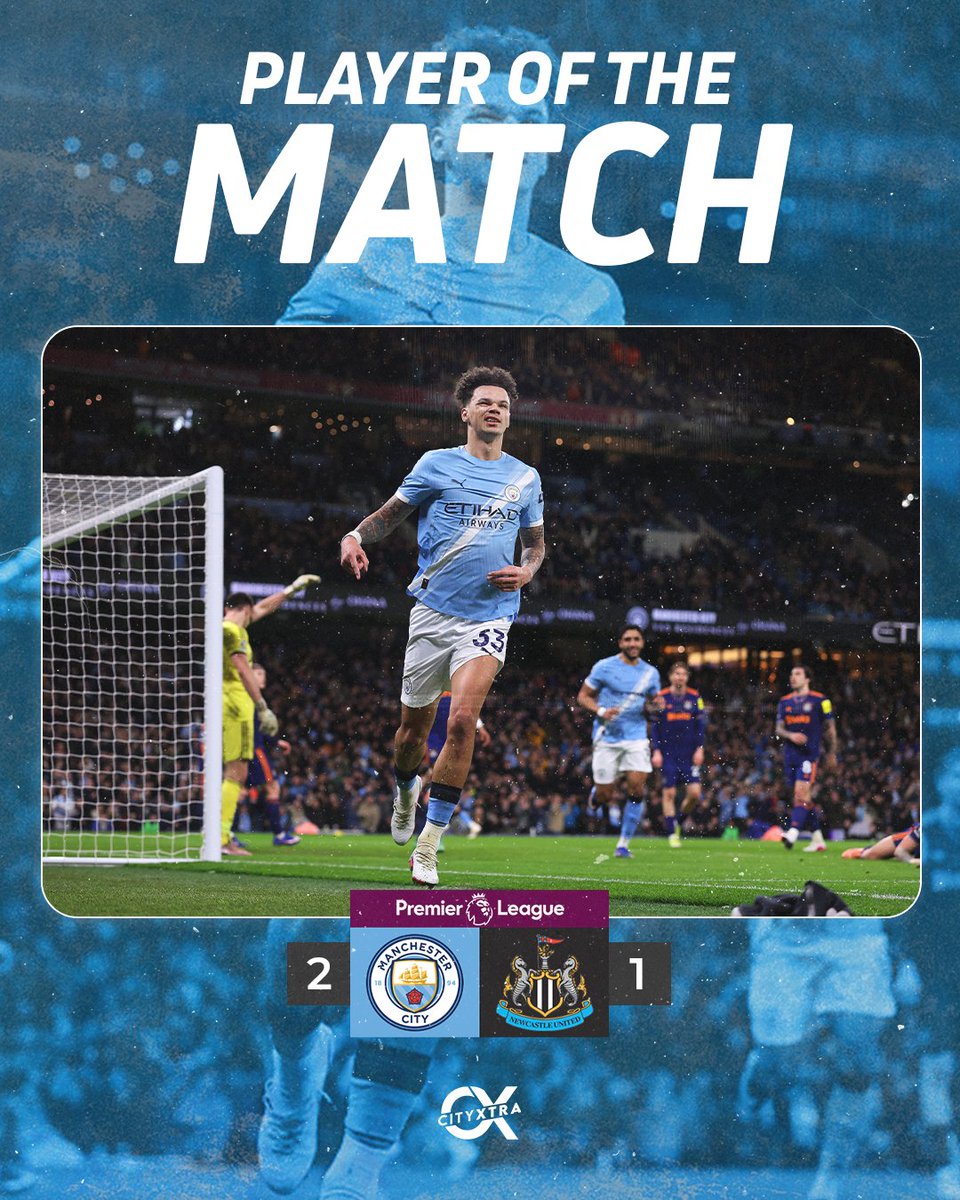 Nico O'Reilly vs Newcastle:

2 Goals
31 Touches
13 Accurate Passes
72% Pass Accuracy
3 Recoveries
3 Touches In Opposition Box
2 Shots On Target
2 Passes Into Final Third
1 Tackle
1 Clearance
1 Accurate Cross
1 Aerial Duel Won
1 Ground Duel Won