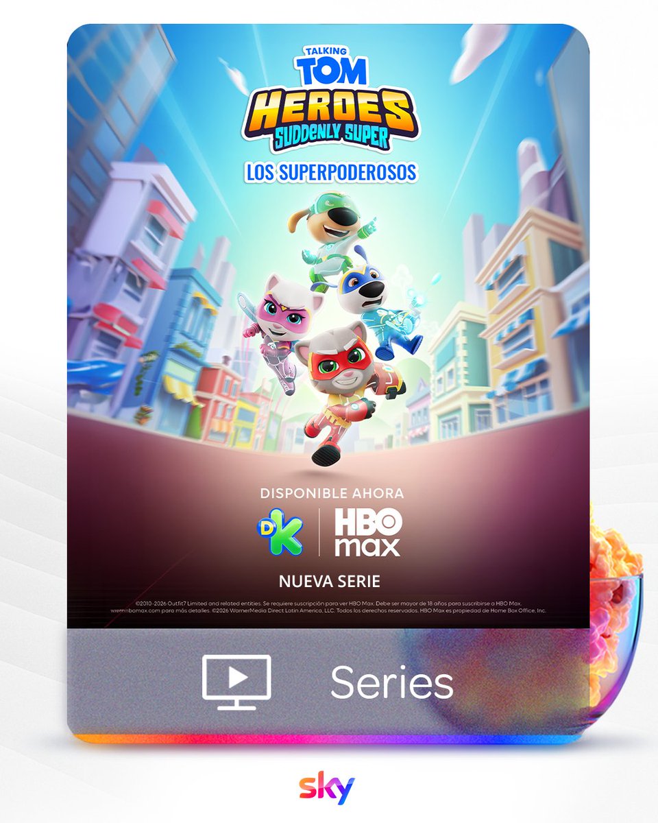skymexico's tweet image. Un grupo de amigos se transforma en superhéroes. ¡Y ahora deben descubrir sus poderes, y salvar el día! 🐶​

¡Ya está disponible #TalkingTom Heroes por @StreamMaxLA! 📺​

#MiEntretenimientoEnSky #DiscoveryKids