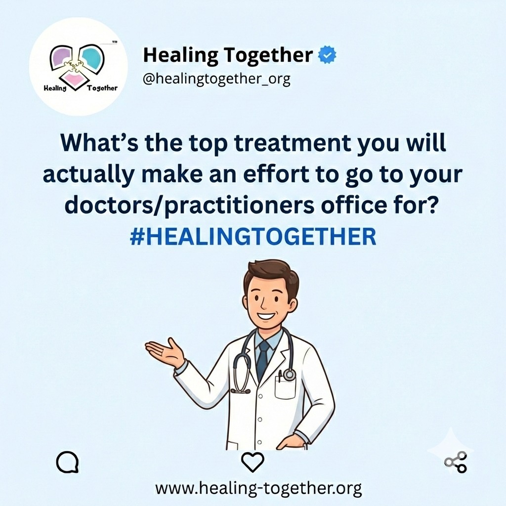 🩺What treatments do you go to your practitioners office for? Some examples:
-Bioresonance
-micro current
-massage/lymph drainage 
-chiropractic adjustment 
-red light bed
-hydrogen 
-PEMF
-Rife 
-Sauna 
Etc… 

#HEALINGTOGETHER
#HealingTogether #CommunityHealing #TogetherWeHea…