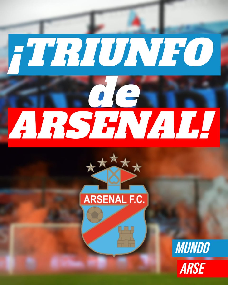 ¡¡GANOOOOOOOOOOO EL ARSEEEEE!! 🇨🇩🙌🏼

 #ARSENAL 2 - #Comunicaciones 0

⚽️ Matías Sosa y Uriel La Roza.

#MundoArse 🩵❤️