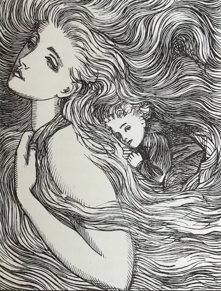 'At the Back of the North Wind' by George MacDonald illustrated Arthur Hughes, 1900