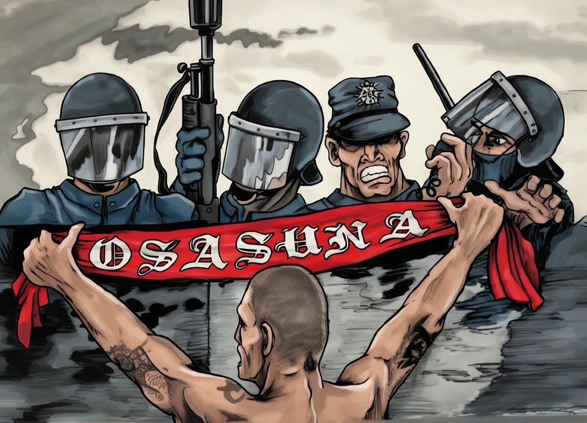 ERREPRESIOAREN AURREAN ELKARTASUNA! ✊🏻 

ASKI DA! ZALEAK ERRESPETATU! 

FCK UIP! FCK CPS! FCK SPN! 

#OsasunaRealMadrid #Osasuna #ErrepresiorikEZ #FCKUIP #CAO1920