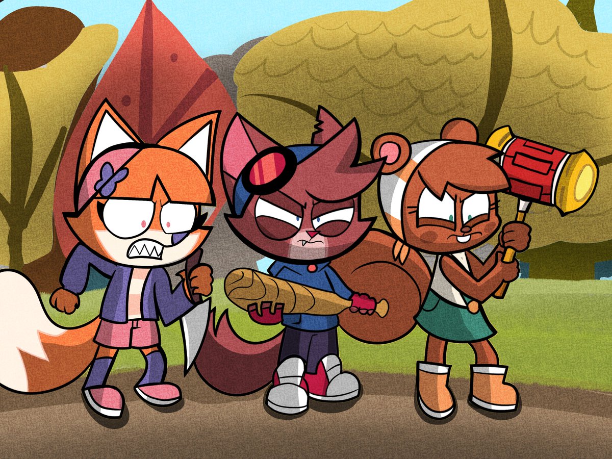 Hehe. Like the idea of Murphy, Mitzi and Vivian all being pissed off and trying to jump somebody. Wonder what would happen for them to get this reaction. Characters owned by <a href="/ajmarekart/">AJMarekArt</a>