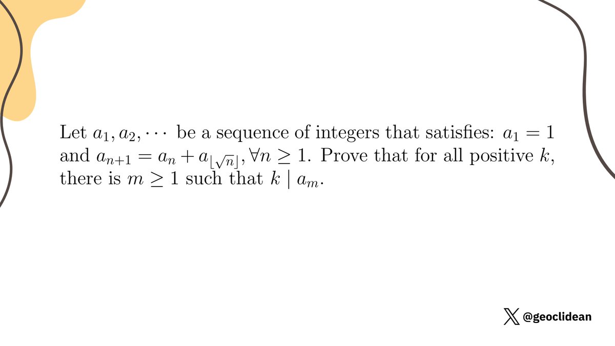geoclidean's tweet photo. Algebra and NT
#Sequences #Algebra #NumberTheory #Kvant https://t.co/LtyA2s6PXk