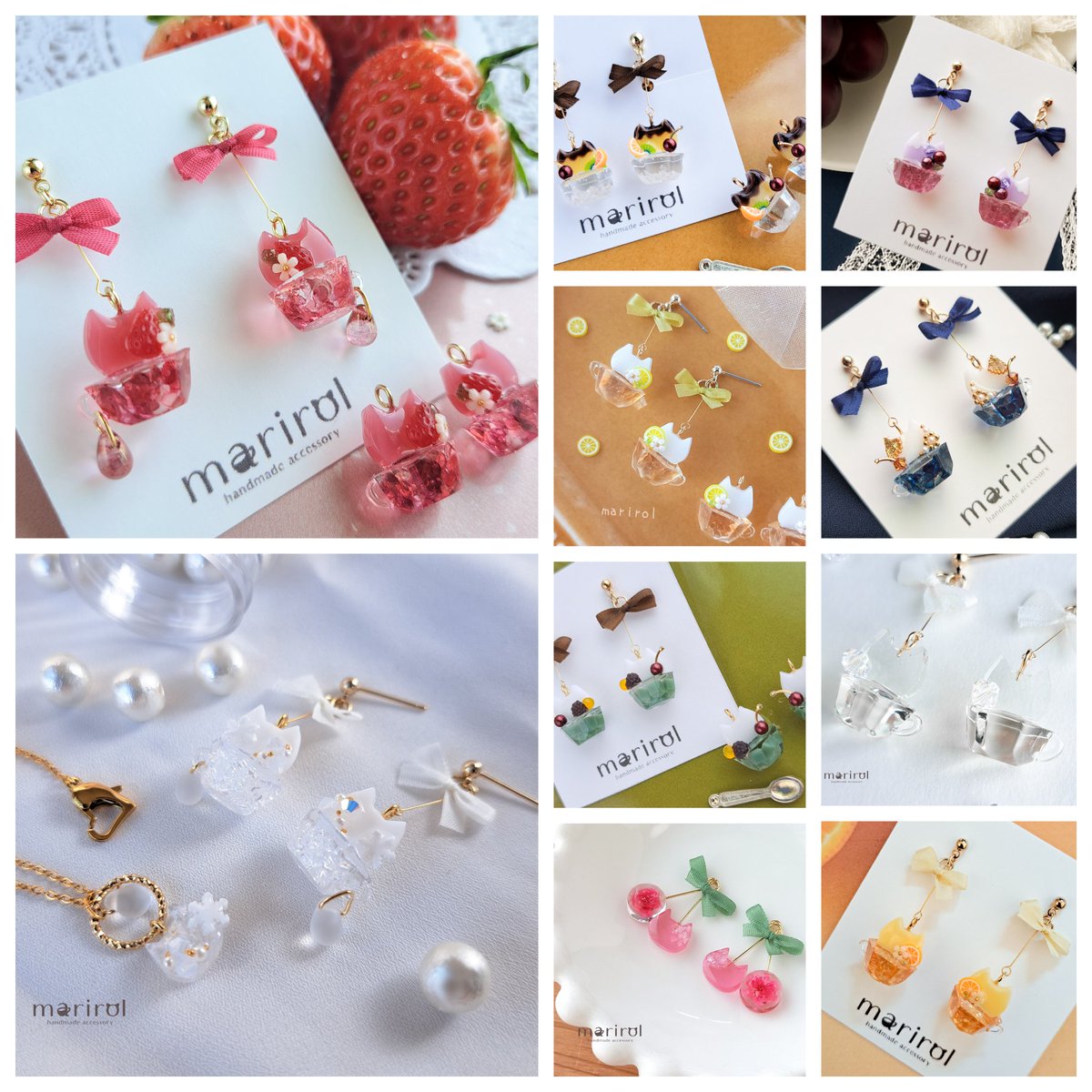 今日は　#猫の日　🐈‍⬛˚.*。
marirolの作品が猫好きの方に
届けーーー(*´｀*)♡
✎𓂃minne.com/sskmanamin