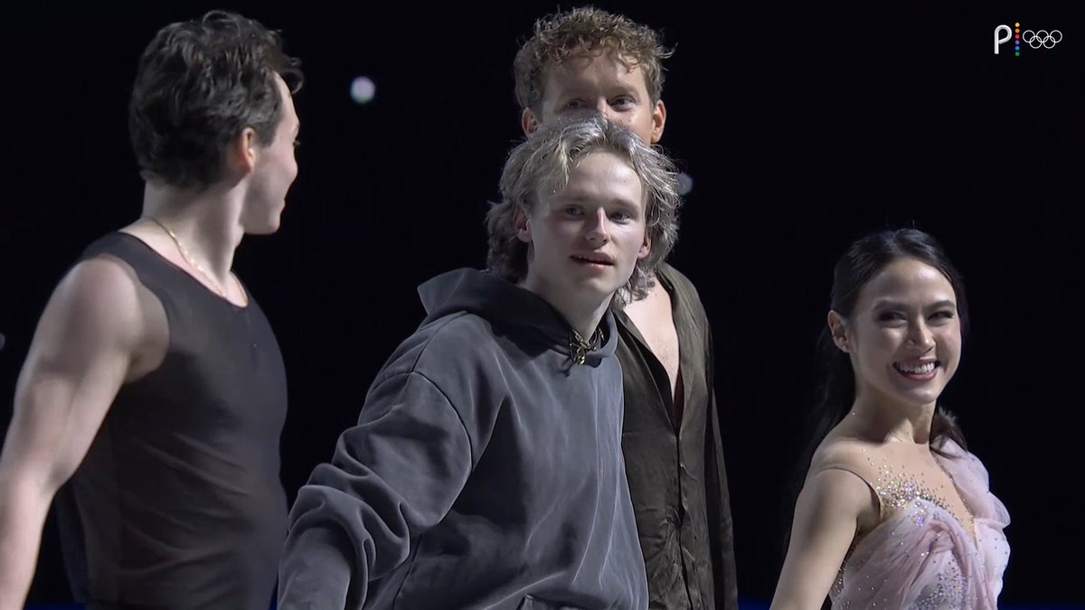 Ilia Malinin during the finale of the exhibition gala of the 2026 Olympic Winter Games.