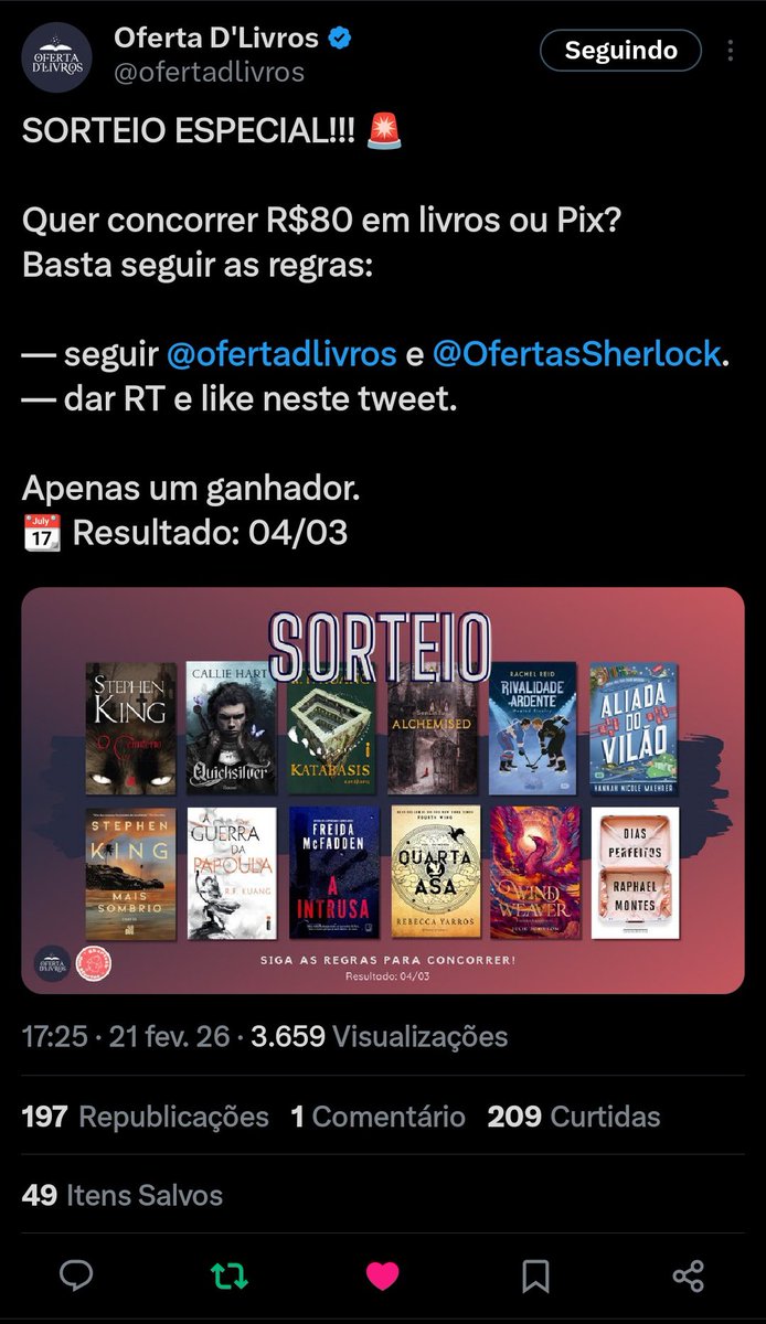 softiange's tweet photo. @ofertadlivros @OfertasSherlock vem ai https://t.co/VfezEqEdvY