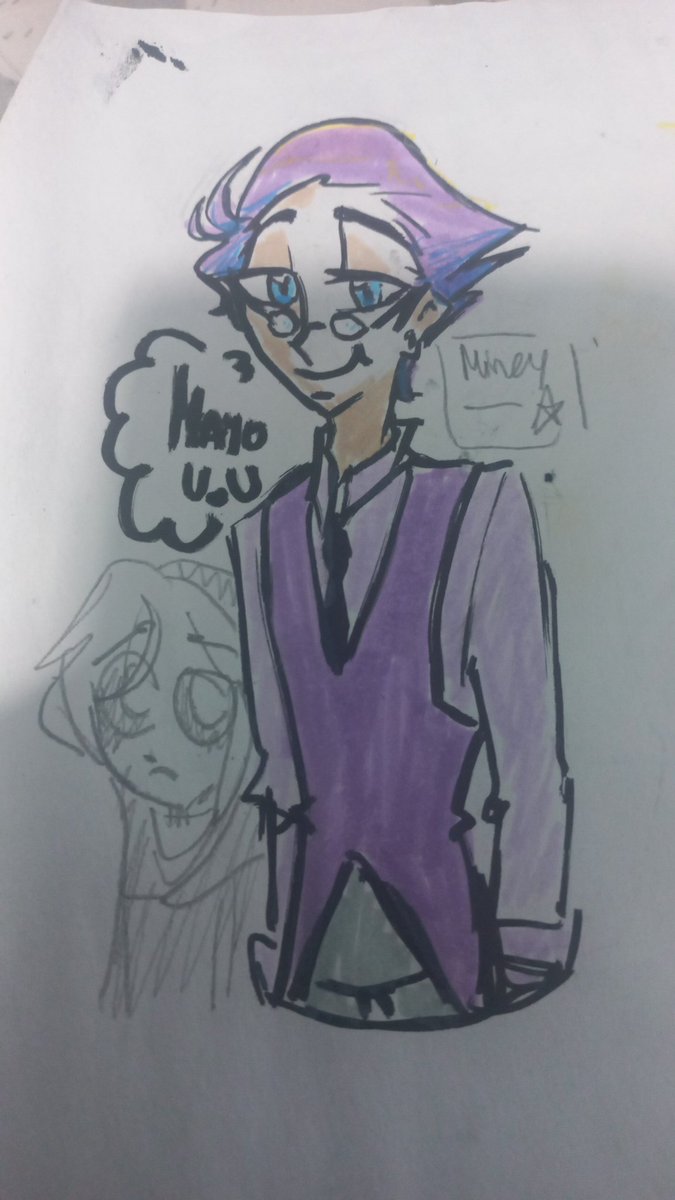 Yo: Pongase serio ciervo

Mimcy: no💜

Ok, dejo mi ezquizofrenia
Oye pero si subiera mis dibujos tradicionales de hackyo literal lo haría cada dia 💔

#hackyo
