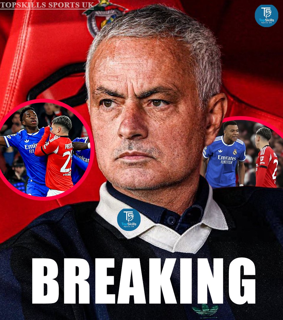 topskillsportuk's tweet image. 🚨💣 𝐄𝐗𝐂𝐋𝐔𝐒𝐈𝐕𝐄: José Mourinho will LEAVE Benfica if FIFA sanctions only Gianluca Prestianni without also punishing Kylian Mbappé and Vinícius Júnior. 🥶😳🇵🇹

Mourinho has made his position crystal clear: he will walk away from the club — and is even prepared to sue UEFA